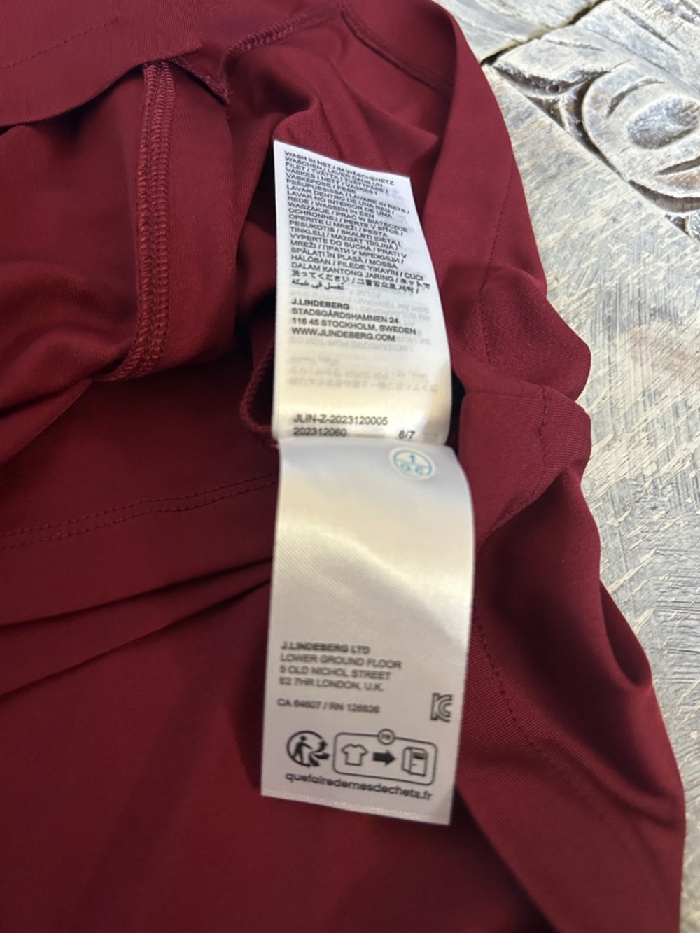 J.Lindeberg Burgundy Mini Skirt - Picture 6 of 8